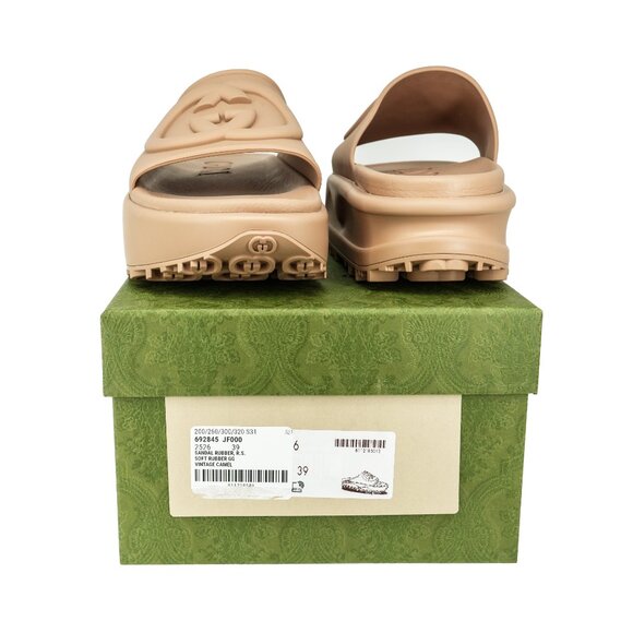 Gucci Interlocking G Rubber Platform Slide Sandals - Picture 5 of 6